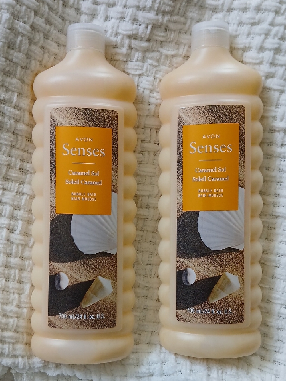 🌞Avon Senses Bubble Bath Jumbo Size " Caramel Sol " Two Pack